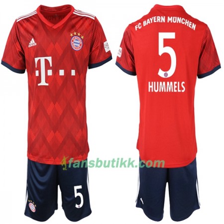 Fotballdrakt FC Bayern München Hummels 5 Barn Hjemmetrøye 2018-2019 Kortermet